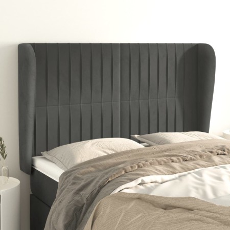 Kopfteil mit dunkelgrauen Samtohren 147x23x118/128 cm von , Kopf- und Fußteile - Ref: Foro24-3118243, Preis: 126,90 €, Rabatt: %