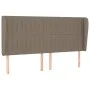 Headboard with ears in taupe gray fabric 203x23x118/128 cm by , Headboards and footboards - Ref: Foro24-3118220, Price: 119,1...