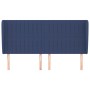 Headboard with blue fabric ears 203x23x118/128 cm by , Headboards and footboards - Ref: Foro24-3118222, Price: 130,72 €, Disc...