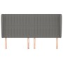 Headboard with dark gray fabric ears 203x23x118/128 cm by , Headboards and footboards - Ref: Foro24-3118217, Price: 111,93 €,...