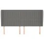 Headboard with dark gray fabric ears 203x23x118/128 cm by , Headboards and footboards - Ref: Foro24-3118217, Price: 117,79 €,...