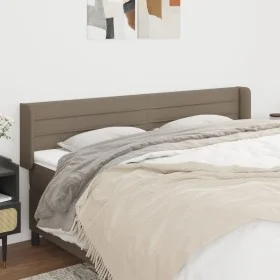 Taupe gray fabric headboard 163x16x78/88 cm by , Headboards and footboards - Ref: Foro24-3118918, Price: 76,46 €, Discount: %