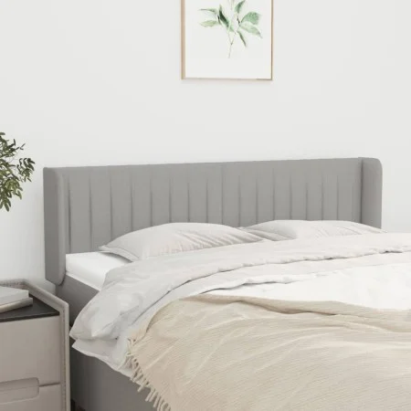 Light gray fabric headboard 147x16x78/88 cm by , Headboards and footboards - Ref: Foro24-3119004, Price: 73,33 €, Discount: %