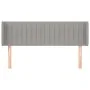Light gray fabric headboard 147x16x78/88 cm by , Headboards and footboards - Ref: Foro24-3119004, Price: 73,33 €, Discount: %