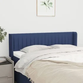 Blue fabric headboard 147x16x78/88 cm by , Headboards and footboards - Ref: Foro24-3119010, Price: 60,49 €, Discount: %