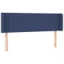 Cabecero de tela azul 147x16x78/88 cm de , Cabeceros y pies de cama - Ref: Foro24-3119010, Precio: 60,37 €, Descuento: %