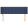 Cabecero de tela azul 147x16x78/88 cm de , Cabeceros y pies de cama - Ref: Foro24-3119010, Precio: 62,35 €, Descuento: %