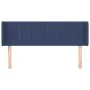 Cabecero de tela azul 147x16x78/88 cm de , Cabeceros y pies de cama - Ref: Foro24-3119010, Precio: 60,37 €, Descuento: %