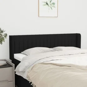 Kopfteil aus schwarzem Stoff, 147 x 16 x 78/88 cm von , Kopf- und Fußteile - Ref: Foro24-3119006, Preis: 59,71 €, Rabatt: %