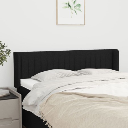 Kopfteil aus schwarzem Stoff, 147 x 16 x 78/88 cm von , Kopf- und Fußteile - Ref: Foro24-3119006, Preis: 59,71 €, Rabatt: %