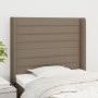 Kopfteil mit Ohren aus taupegrauem Stoff 83x16x118/128 cm von , Kopf- und Fußteile - Ref: Foro24-3119698, Preis: 79,18 €, Rab...