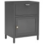 Anthracite gray steel and glass bedside table 40x30x54.5 cm by vidaXL, Nightstands - Ref: Foro24-336054, Price: 97,53 €, Disc...