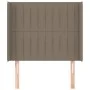 Cabecero con orejas de tela gris taupe 83x16x118/128 cm de , Cabeceros y pies de cama - Ref: Foro24-3119796, Precio: 69,65 €,...