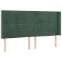 Kopfteil mit dunkelgrünen Samtohren 163x16x118/128cm von , Kopf- und Fußteile - Ref: Foro24-3119777, Preis: 141,06 €, Rabatt: %