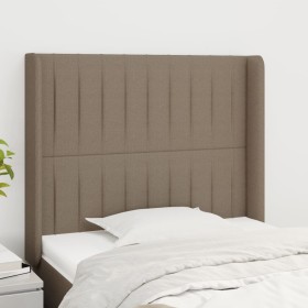 Headboard with ears in taupe gray fabric 103x16x118/128 cm by , Headboards and footboards - Ref: Foro24-3119812, Price: 67,45...