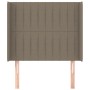 Kopfteil mit Ohren aus taupegrauem Stoff, 103 x 16 x 118/128 cm von , Kopf- und Fußteile - Ref: Foro24-3119812, Preis: 67,45 ...