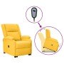Sillón elevable de tela amarillo en Sillones | Comprar online en Foro24