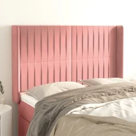 Cabecero con orejas de terciopelo rosa 147x16x118/128 cm de , Cabeceros y pies de cama - Ref: Foro24-3119871, Precio: 130,49 ...