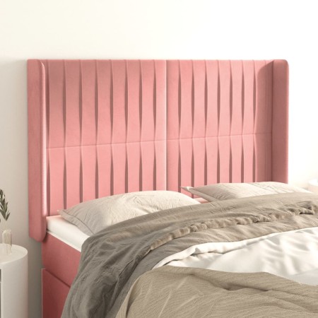 Kopfteil mit rosa Samtohren 147x16x118/128 cm von , Kopf- und Fußteile - Ref: Foro24-3119871, Preis: 139,16 €, Rabatt: %