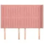 Cabecero con orejas de terciopelo rosa 147x16x118/128 cm de , Cabeceros y pies de cama - Ref: Foro24-3119871, Precio: 130,49 ...