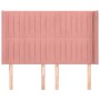 Kopfteil mit rosa Samtohren 147x16x118/128 cm von , Kopf- und Fußteile - Ref: Foro24-3119871, Preis: 139,16 €, Rabatt: %