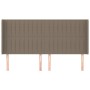 Headboard with ears in taupe gray fabric 203x16x118/128 cm by , Headboards and footboards - Ref: Foro24-3119844, Price: 115,1...