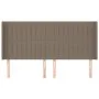 Headboard with ears in taupe gray fabric 203x16x118/128 cm by , Headboards and footboards - Ref: Foro24-3119844, Price: 114,9...