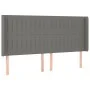 Headboard with dark gray fabric ears 163x16x118/128 cm by , Headboards and footboards - Ref: Foro24-3119825, Price: 126,90 €,...