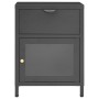 Anthracite gray steel and glass bedside table 40x30x54.5 cm by vidaXL, Nightstands - Ref: Foro24-336054, Price: 97,53 €, Disc...