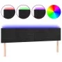 Black velvet headboard with LED 160x5x78/88 cm by , Headboards and footboards - Ref: Foro24-3121808, Price: 67,86 €, Discount: %