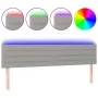 Light gray fabric headboard with LED 160x5x78/88 cm by , Headboards and footboards - Ref: Foro24-3121758, Price: 65,30 €, Dis...