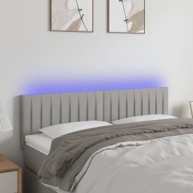 Hellgraues Stoffkopfteil mit LED 144x5x78/88 cm von , Kopf- und Fußteile - Ref: Foro24-3121848, Preis: 66,51 €, Rabatt: %