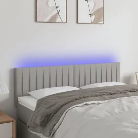 Light gray fabric headboard with LED 144x5x78/88 cm by , Headboards and footboards - Ref: Foro24-3121848, Price: 65,35 €, Dis...