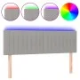 Hellgraues Stoffkopfteil mit LED 144x5x78/88 cm von , Kopf- und Fußteile - Ref: Foro24-3121848, Preis: 66,51 €, Rabatt: %