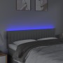Hellgraues Stoffkopfteil mit LED 144x5x78/88 cm von , Kopf- und Fußteile - Ref: Foro24-3121848, Preis: 66,51 €, Rabatt: %