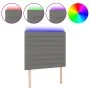 Headboard with LED lights dark gray fabric 80x5x118/128 cm by , Headboards and footboards - Ref: Foro24-3122539, Price: 63,95...