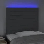 Headboard with LED lights dark gray fabric 80x5x118/128 cm by , Headboards and footboards - Ref: Foro24-3122539, Price: 63,95...