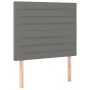 Headboard with LED lights dark gray fabric 80x5x118/128 cm by , Headboards and footboards - Ref: Foro24-3122539, Price: 63,95...
