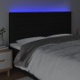 Kopfteil mit LED-Leuchten, schwarzer Stoff, 160 x 5 x 118/128 cm von , Kopf- und Fußteile - Ref: Foro24-3122572, Preis: 133,6...