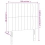 Kopfteil mit LED-Leuchten, cremefarbener Stoff, 100 x 5 x 118/128 cm von , Kopf- und Fußteile - Ref: Foro24-3122657, Preis: 8...