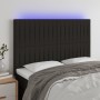 Kopfteil mit LED-Beleuchtung, schwarzer Stoff, 144 x 5 x 118/128 cm von , Kopf- und Fußteile - Ref: Foro24-3122662, Preis: 10...