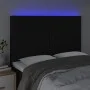 Headboard with LED lights black fabric 144x5x118/128 cm by , Headboards and footboards - Ref: Foro24-3122662, Price: 99,87 €,...