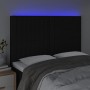 Kopfteil mit LED-Beleuchtung, schwarzer Stoff, 144 x 5 x 118/128 cm von , Kopf- und Fußteile - Ref: Foro24-3122662, Preis: 10...