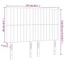 Kopfteil mit LED-Beleuchtung, schwarzer Stoff, 144 x 5 x 118/128 cm von , Kopf- und Fußteile - Ref: Foro24-3122662, Preis: 10...