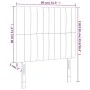 Headboard with LED lights cream fabric 80x5x118/128 cm by , Headboards and footboards - Ref: Foro24-3122641, Price: 69,88 €, ...