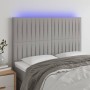 Headboard with LED lights light gray fabric 144x5x118/128 cm by , Headboards and footboards - Ref: Foro24-3122660, Price: 123...