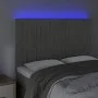 Kopfteil mit LED-Leuchten, hellgrauer Samt, 144 x 5 x 118/128 cm von , Kopf- und Fußteile - Ref: Foro24-3122710, Preis: 126,3...