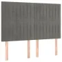 Kopfteil mit LED-Leuchten, hellgrauer Samt, 144 x 5 x 118/128 cm von , Kopf- und Fußteile - Ref: Foro24-3122710, Preis: 126,3...