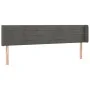 Dark gray velvet headboard with LED 163x16x78/88 cm by , Headboards and footboards - Ref: Foro24-3123431, Price: 74,37 €, Dis...