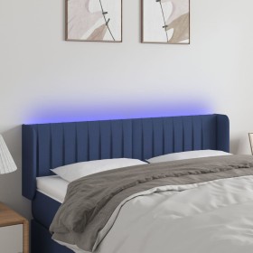 Blue fabric headboard with LED 147x16x78/88 cm by , Headboards and footboards - Ref: Foro24-3123478, Price: 67,99 €, Discount: %
